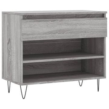 Vidaxl Omarica za čevlje siva sonoma 70x36x60 cm inženirski les