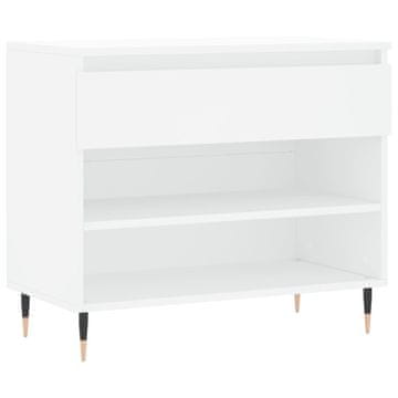 Vidaxl Omarica za čevlje bela 70x36x60 cm inženirski les