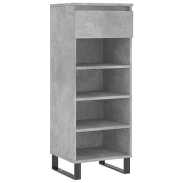 Vidaxl Omarica za čevlje betonsko siva 40x36x105 cm inženirski les