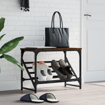 Vidaxl vidaXL Stojalo za čevlje rjav hrast 60x30x45 cm