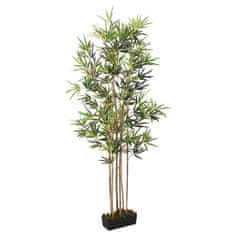 Vidaxl Umetno bambusovo drevo 828 listov 150 cm zeleno