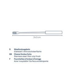 Kela Komplet vilic za Fondue MEYRIN iz nerjavečega jekla / silikona, siva 24,5cm KL-16581 -