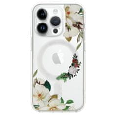 MG Flower MagSafe ovitek za iPhone 14, white flower