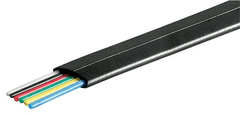 Cabletech Telefonski ploščati kabel, 6-žilni, 100 m kolut, črni , Cu (baker)