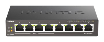 D-Link DGS-1008P 8x 1000 namizno stikalo, 4PoE vrata