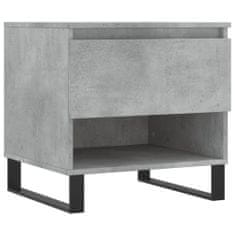 Greatstore Klubska mizica betonsko siva 50x46x50 cm inženirski les