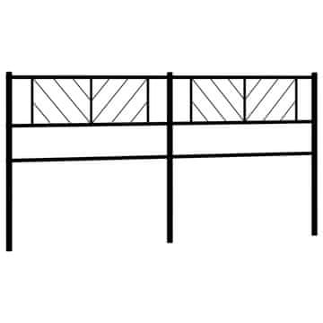 Vidaxl Kovinsko nadomestno vzglavje črno 200 cm