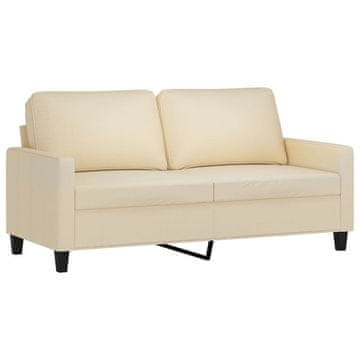 Vidaxl Kavč dvosed krem 140 cm blago