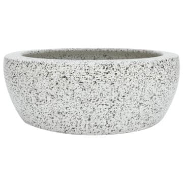 Vidaxl Nadpultni umivalnik siv okrogel Φ41x14 cm keramika
