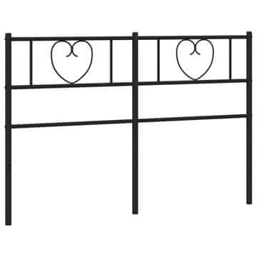 Vidaxl Kovinsko nadomestno vzglavje črno 160 cm