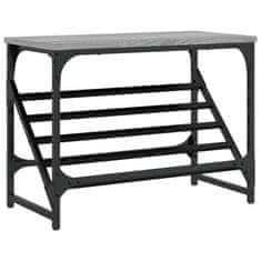 Vidaxl Regal za čevlje siva sonoma 60x30x45 cm inženirski les