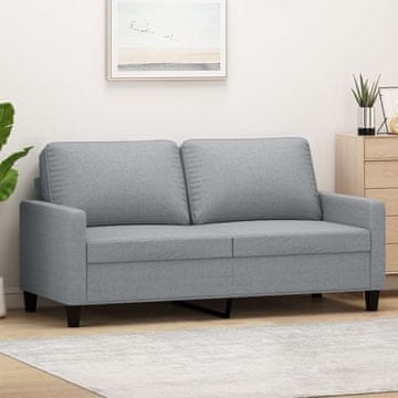 Vidaxl vidaXL Dvosed svetlo siv 140 cm oblazinjen z blagom