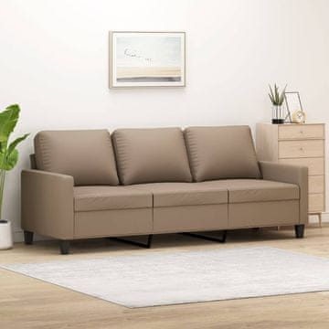 Vidaxl vidaXL Trosed, Cappuccino, 180 cm, umetno usnje