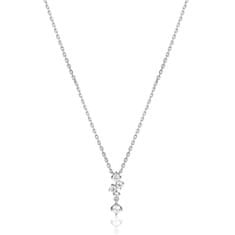 JVD Svetleča srebrna ogrlica s cirkoni SVLN0461X75BI45
