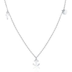 JVD Srebrna ogrlica s simboli SVLN0334XH20000