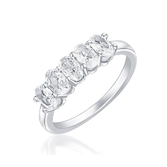 JVD Eleganten srebrn prstan s cirkoni SVLR0705XH2BI
