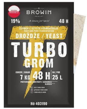 Browin Vinski kvas za destilarno Turbo 19% 48 ur