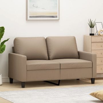 Vidaxl vidaXL Dvosed, Cappuccino, 120 cm, umetno usnje