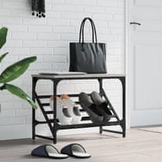 Vidaxl Regal za čevlje siva sonoma 60x30x45 cm inženirski les