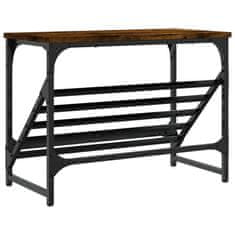 Vidaxl Regal za čevlje dimljen hrast 60x30x45 cm inženirski les