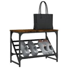 Vidaxl Regal za čevlje dimljen hrast 60x30x45 cm inženirski les