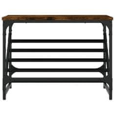 Vidaxl Regal za čevlje dimljen hrast 60x30x45 cm inženirski les