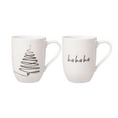 Villeroy & Boch Set božičnih skodelic z napisom HO HO HO, 2 kom