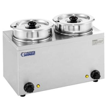 Royal Catering Električni grelnik za juho Bemar, 300 W, 230 V, 2 x 3,8 l