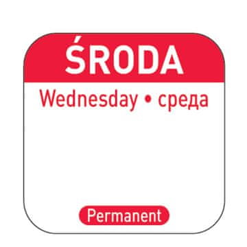 Hendi Nalepke za varnost hrane na posodah za večkratno uporabo Sreda PL RU EN 1000 kosov Hendi 850091