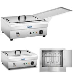 Royal Catering Cvrtnik za ribje krofe s pladnjem za kapljanje 3200 W 230 V 14 l