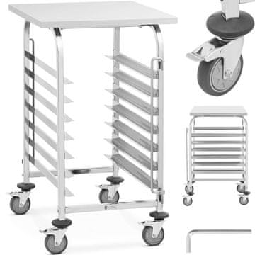 Royal Catering Natakarski voziček za catering s polico za prevoz 7 pladnjev 60 x 60 cm s polico