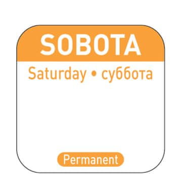 shumee Nalepke za varnost hrane za posode za večkratno uporabo Saturday PL RU EN 1000 kom. Hendi 850121