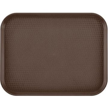 Cambro Protizdrsni pladenj za serviranje iz polipropilena, 355 x 457 mm – rjav