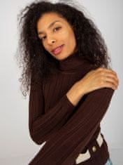 Factoryprice Klasičen ženski pulover Nedaa temno rjava Universal