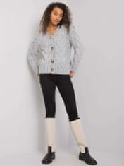 RUE PARIS Klasičen ženski pulover Ketevan siva Universal