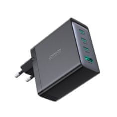 Joyroom JR-TCG04EU GaN polnilnik USB / 3x USB-C 100W + kabel USB-C, črna