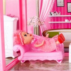 MG Fashion Villa hiša za punčke, roza