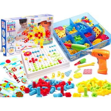 MG Drill otroški izvijač s priborom + mozaik 261 del