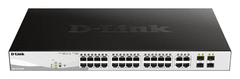 D-Link DGS-1210-28P L2/L3 Smart+ PoE stikalo, 24x PoE 10/100/1000 Base-T, 4x 1000Base-T /SFP, 193W