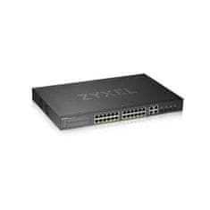 Zyxel GS1920-24HPv2, 28 portno pametno upravljano stikalo PoE 24x gigabitno bakreno PoE in 4x gigabitno dvoosebno, hybird mode, sta