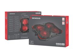 Genesis Hladilna podloga za NB OXID 260, LED, 15,6-17,3" 4x ventilator, 2xUSB