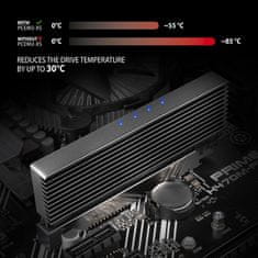 AXAGON PCEM2-XS, adapter za režo PCIe x16 - M.2 NVMe M-key, ohišje z radiatorjem za pasivno hlajenje