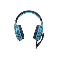 FURY Gaming slušalke z mikrofonom Hellcat, žične, modra osvetlitev, priključek 3,5 mm, dolžina kabla 2 m, črne