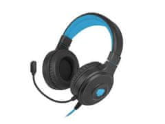 Gaming slušalke Fury Warhawk z mikrofonom, žične, RGB, USB, priključek 3,5 mm, dolžina kabla 2 m, črne