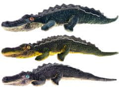 Krokodil plišasti 52 cm - mešanica barv (rumena, siva, zelena)