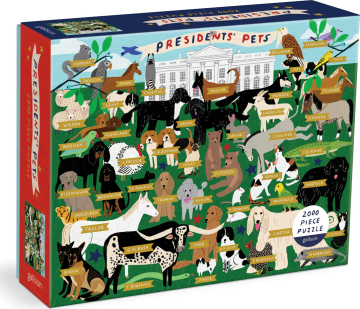 Galison Puzzle Hišni ljubljenčki predsednikov 2000 kosov