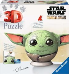 Ravensburger 3D Puzzleball Star Wars: The Mandalorian Grogu z ušesi 77 kosov