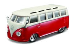 BBurago 1:32 Volkswagen Van Samba Rdeče-bela