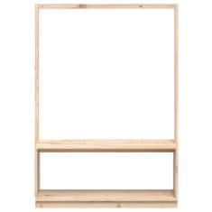 Vidaxl Stojalo za oblačila in čevlje 113x40x157,5 cm trdna borovina