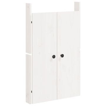 Vidaxl Zunanja kuhinjska vrata MEPPEL bela 50x9x82 cm trdna borovina